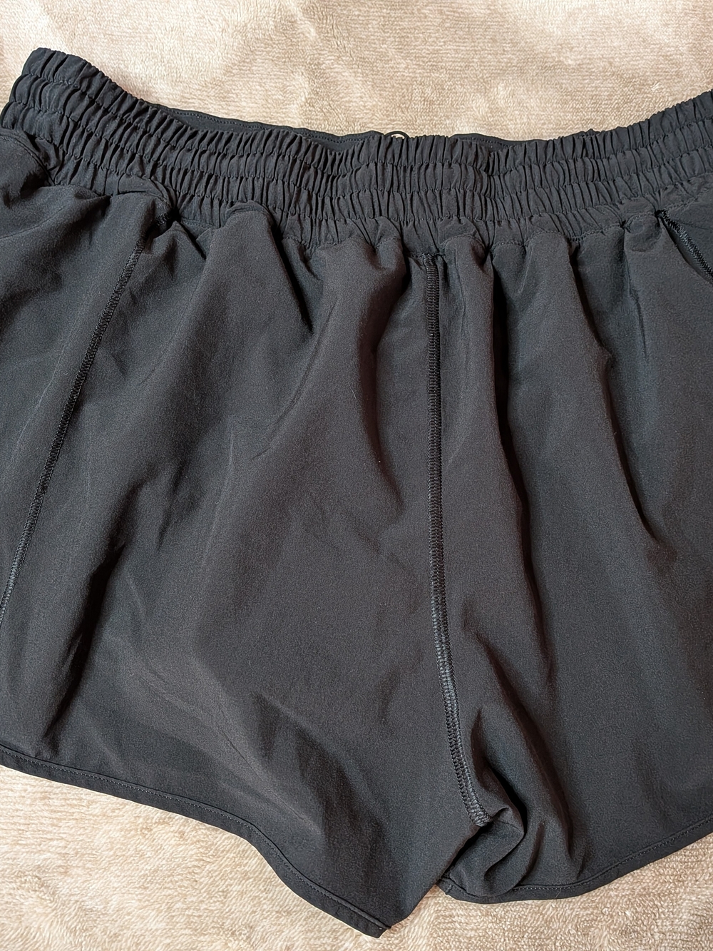 Lululemon Black Running Shorts Size 10 Lined Athletic Gym Activewear - Picture 3 of 5